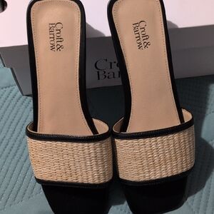 Croft & Barrow Women's Tan and Black Sandals